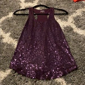Purple racer back tank/blouse